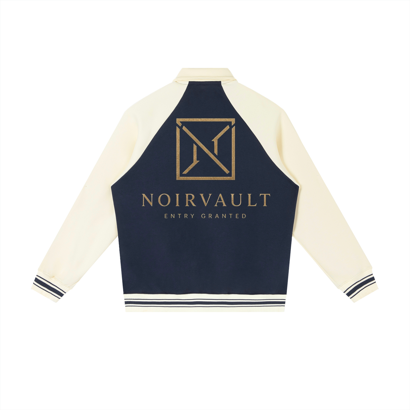 NoirVault - Raglan Sleeve Baseball Jacket
