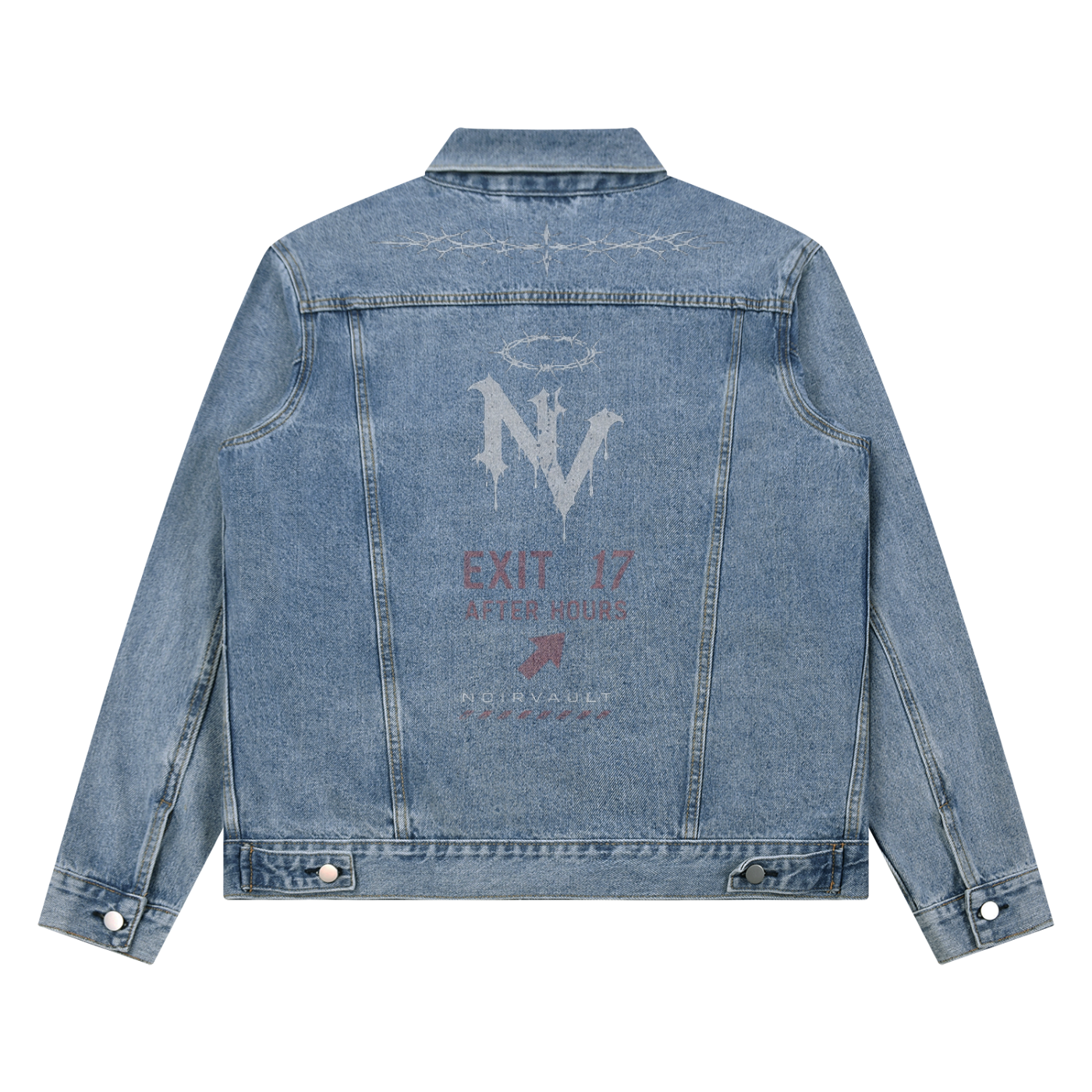 Panther’s Story Unisex Vintage Wash Denim Jacket