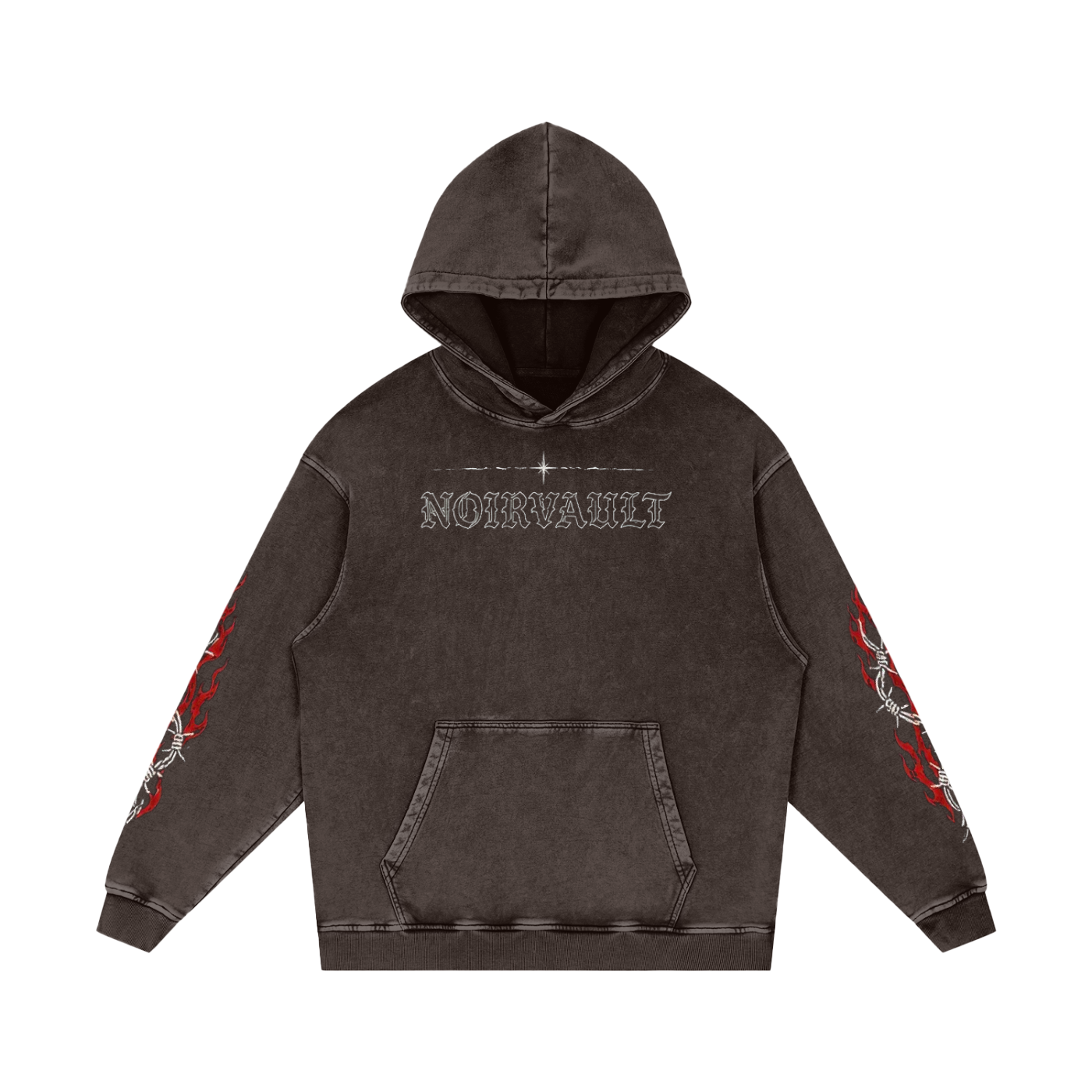 Vanquished Snow Washed Loose Cotton Hoodie