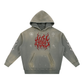 Crimson Killer Vintage Washed Frayed Fleece Hoodie