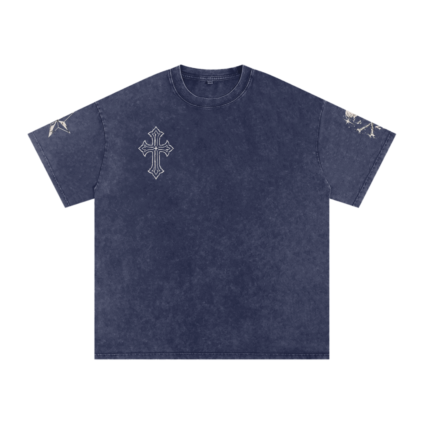 Dark Deeds Snow Washed Oversized Cotton T-Shirt