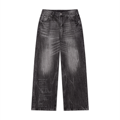 La Maison Du Noir - Men’s Vintage Wash Wide Leg Jeans