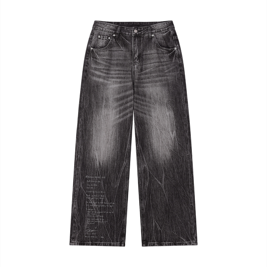 La Maison Du Noir - Men’s Vintage Wash Wide Leg Jeans