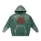 Crimson Killer Vintage Washed Frayed Fleece Hoodie