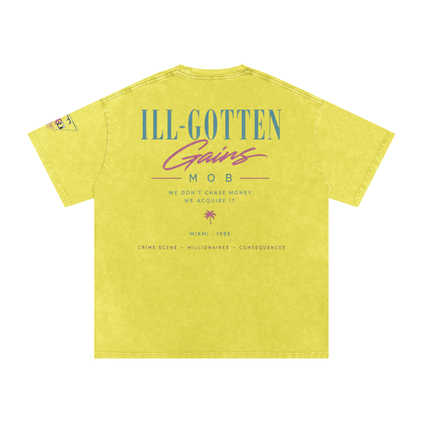 Ill Gotten Gains Mob X NoirVault - Snow Washed Oversized Cotton T-Shirt