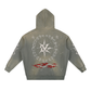 Crimson Killer Vintage Washed Frayed Fleece Hoodie