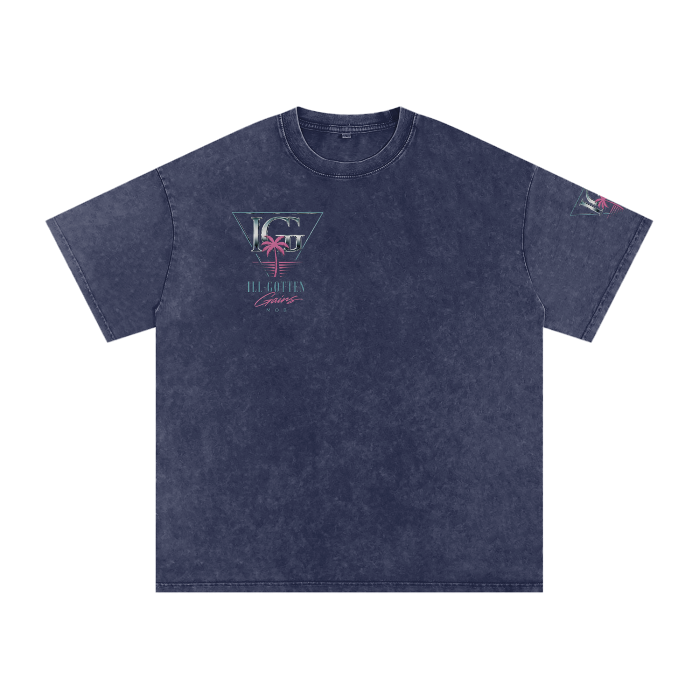 Ill Gotten Gains Mob X NoirVault - Snow Washed Oversized Cotton T-Shirt