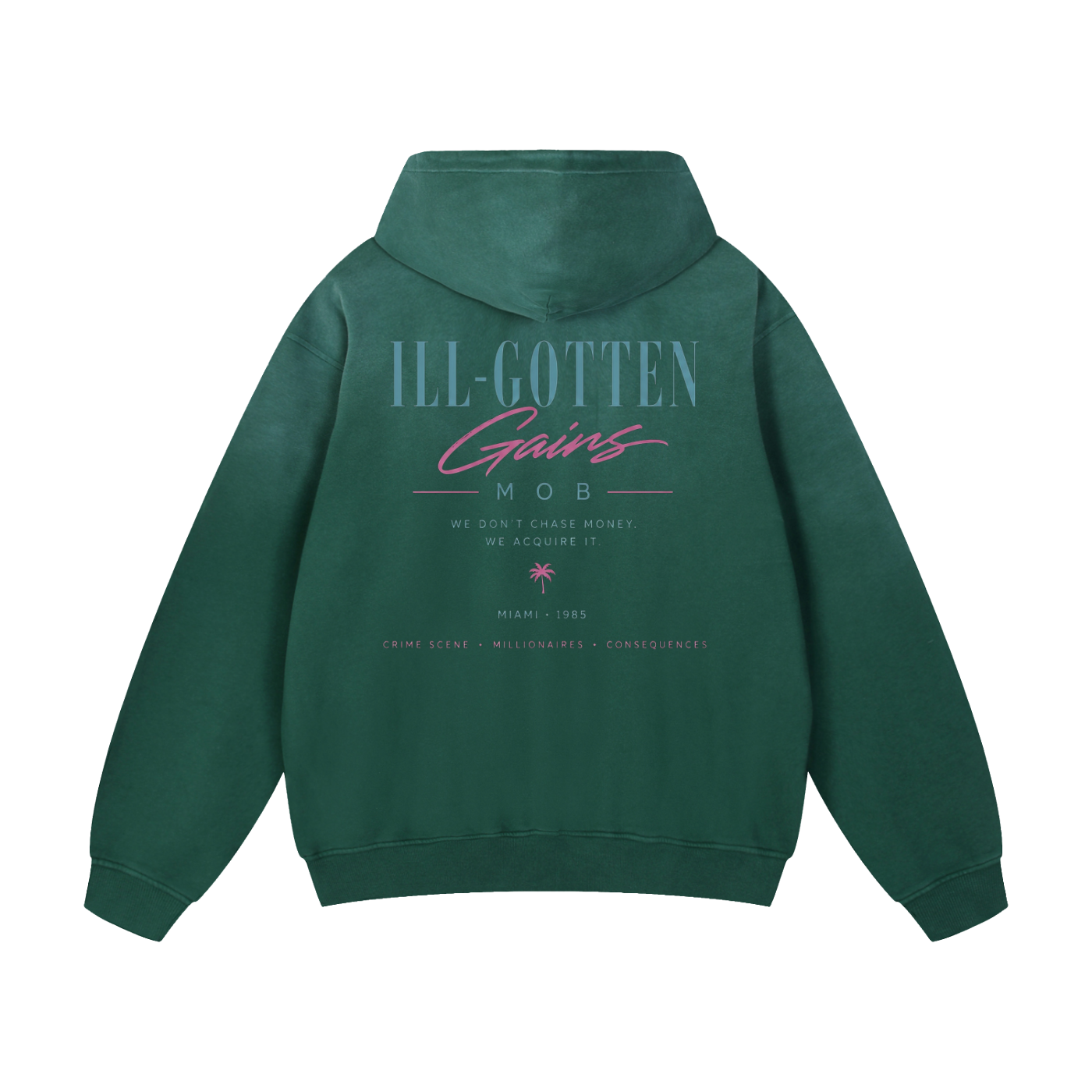 Ill Gotten Gains Mob X NoirVault - Heavyweight Sunfade Oversized Hoodie