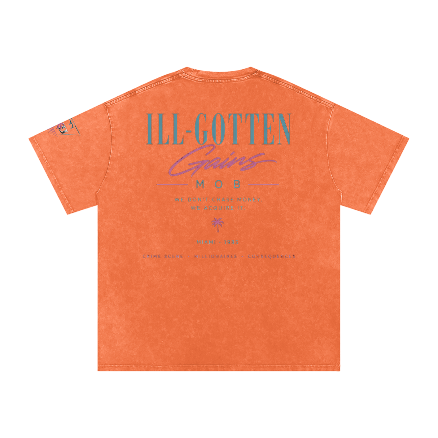 Ill Gotten Gains Mob X NoirVault - Snow Washed Oversized Cotton T-Shirt