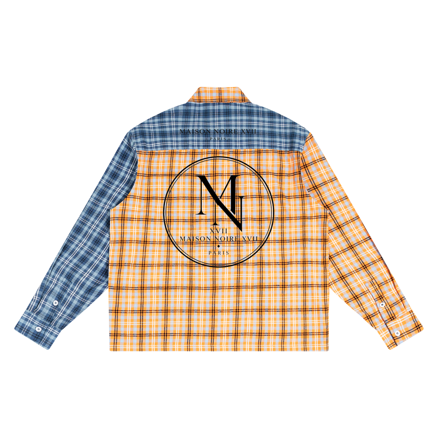 Unisex Oversized Plaid Color Block Shirt