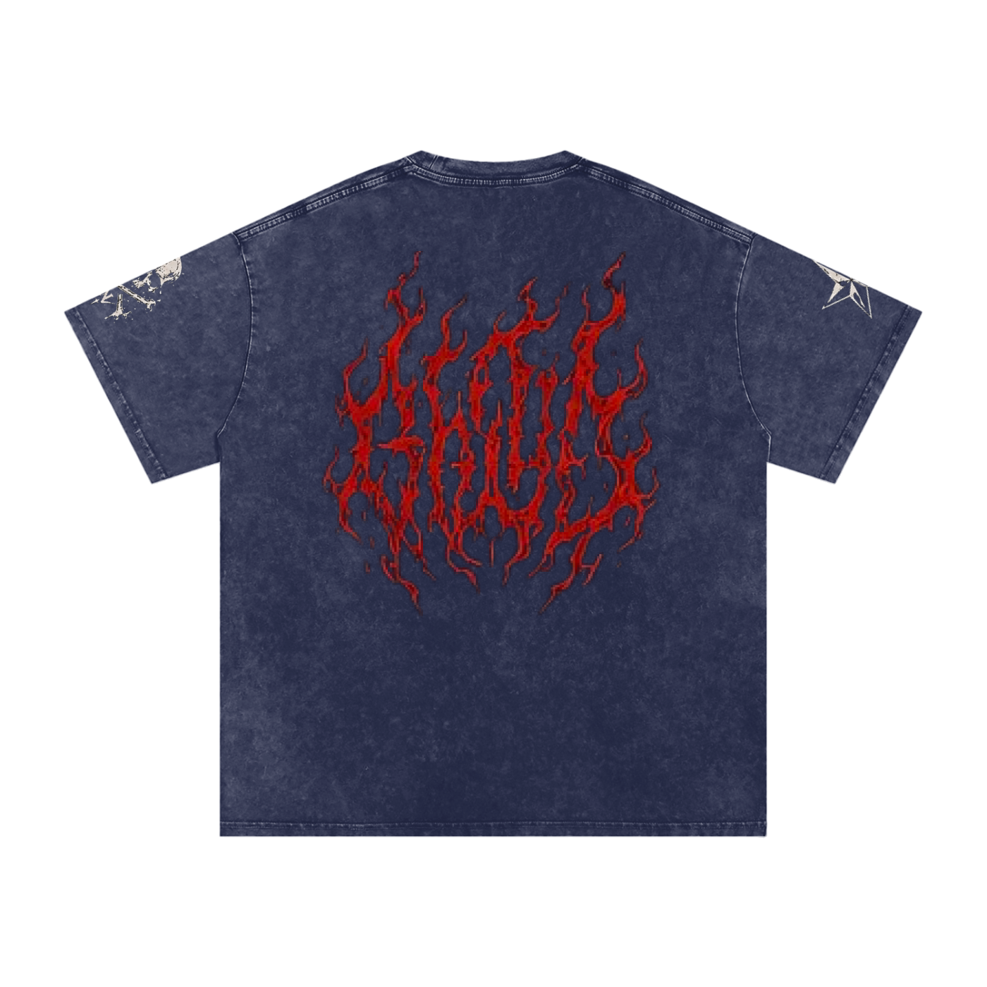 Dark Deeds Snow Washed Oversized Cotton T-Shirt