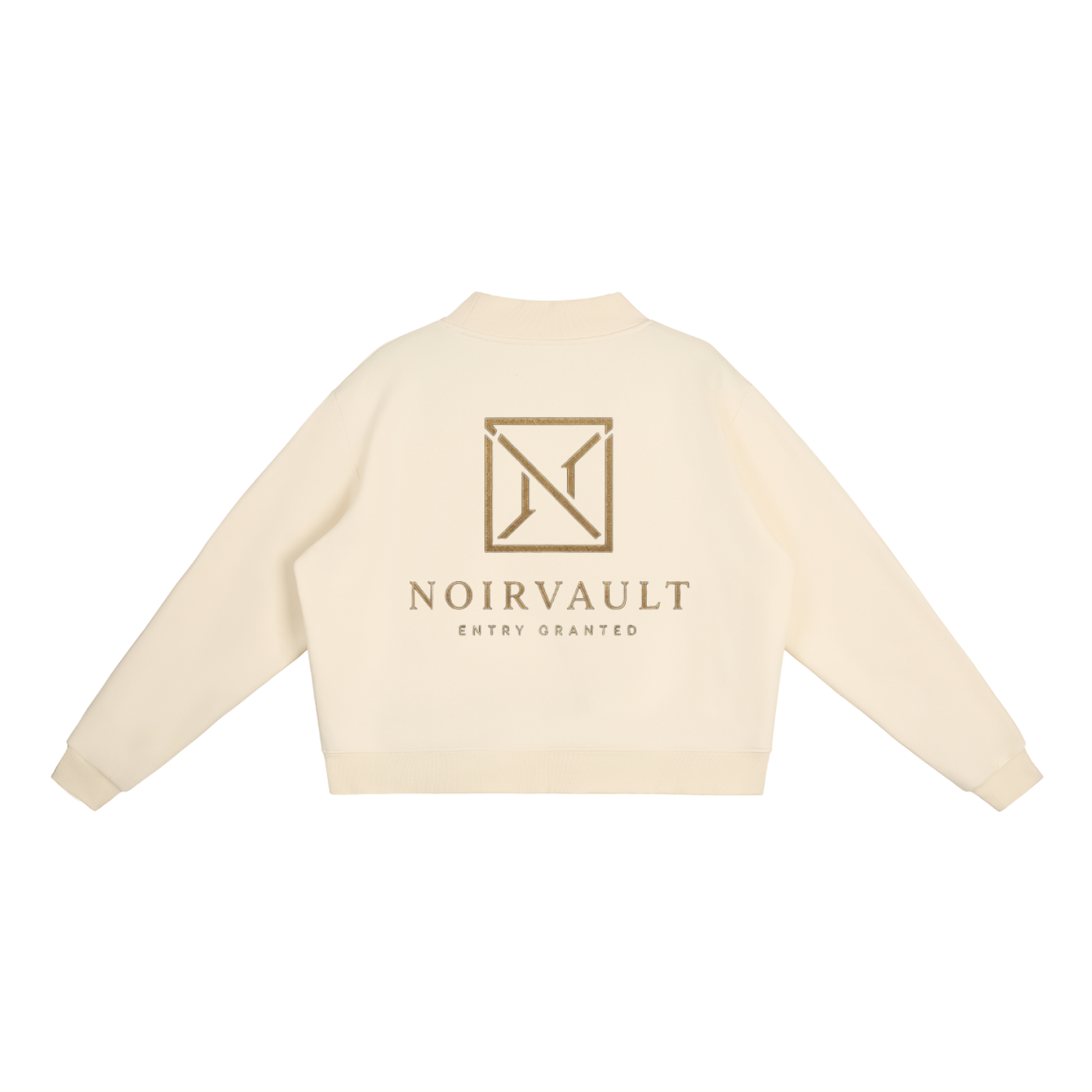 NoirVault - Fleece Mock Neck Crew Sweatshirt
