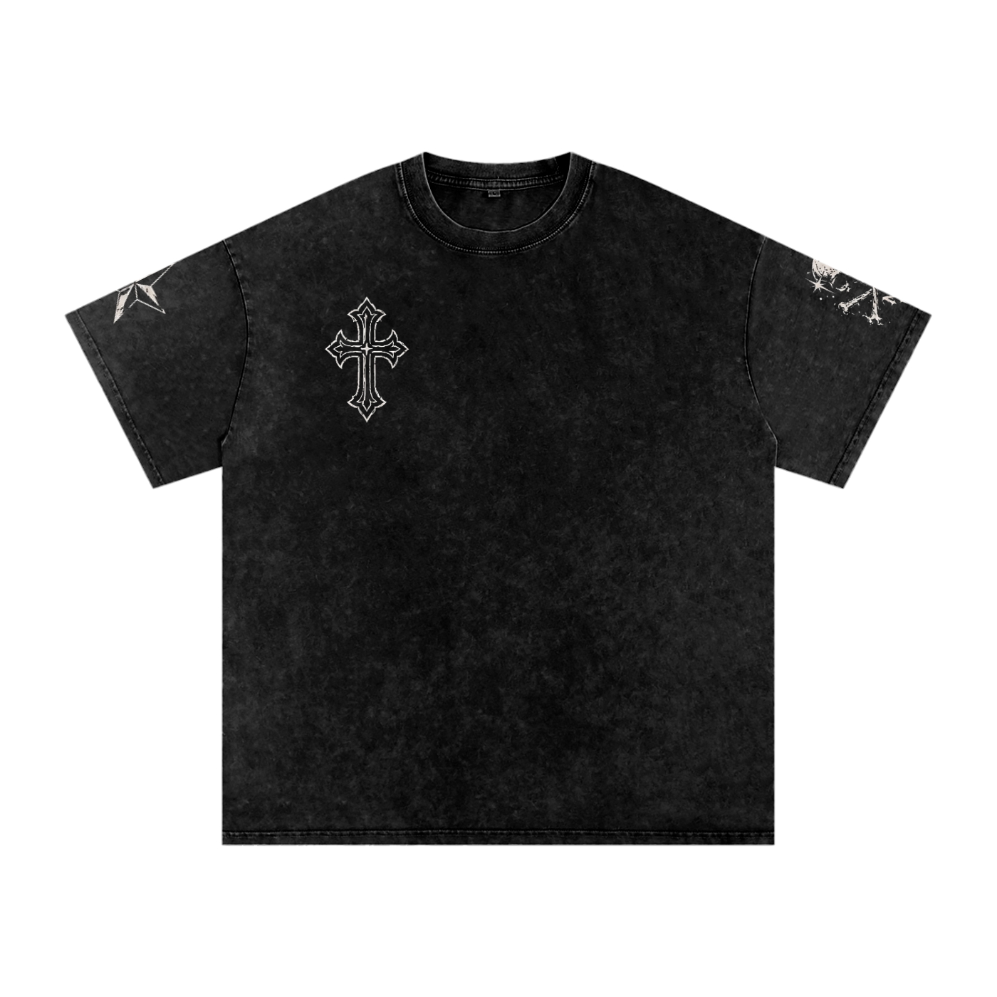 Dark Deeds Snow Washed Oversized Cotton T-Shirt