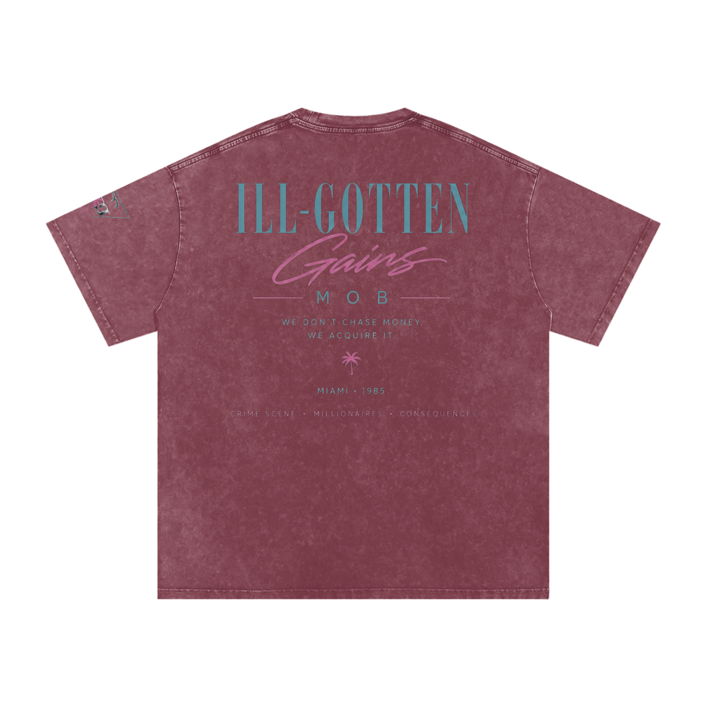 Ill Gotten Gains Mob X NoirVault - Snow Washed Oversized Cotton T-Shirt