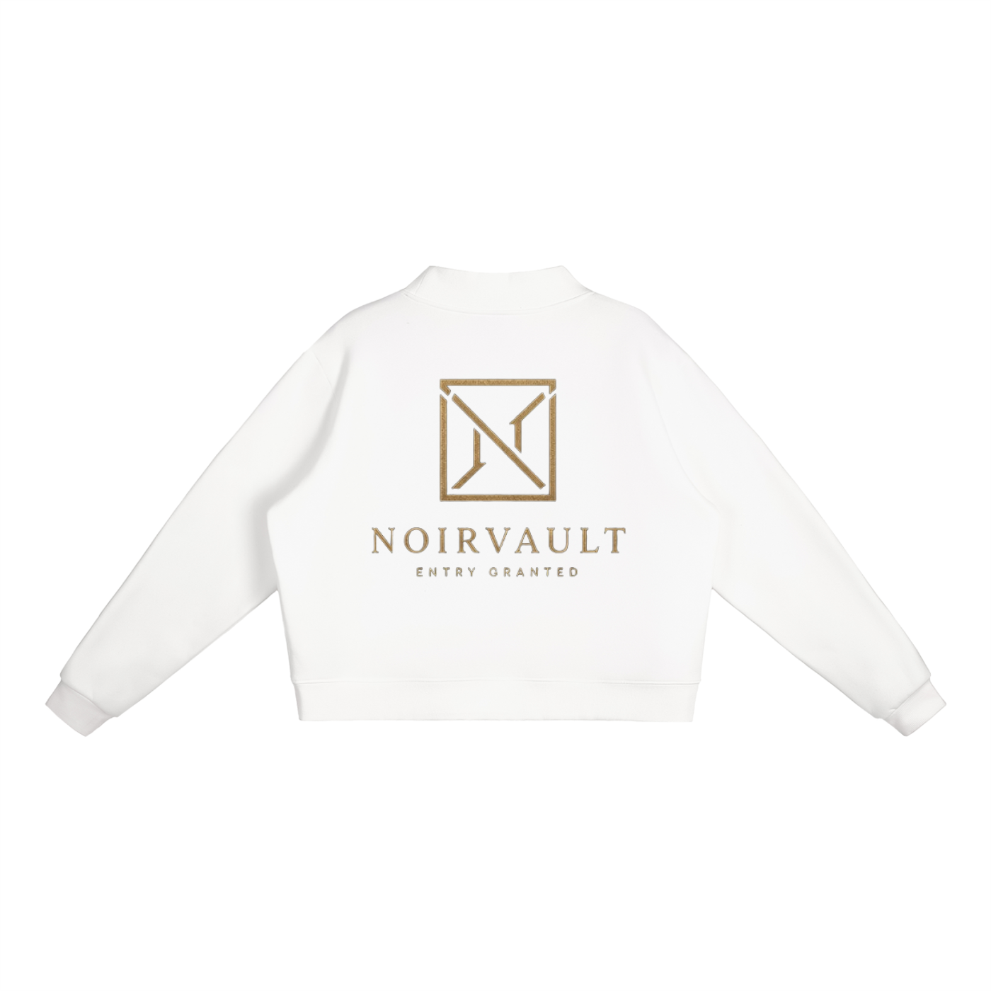NoirVault - Fleece Mock Neck Crew Sweatshirt