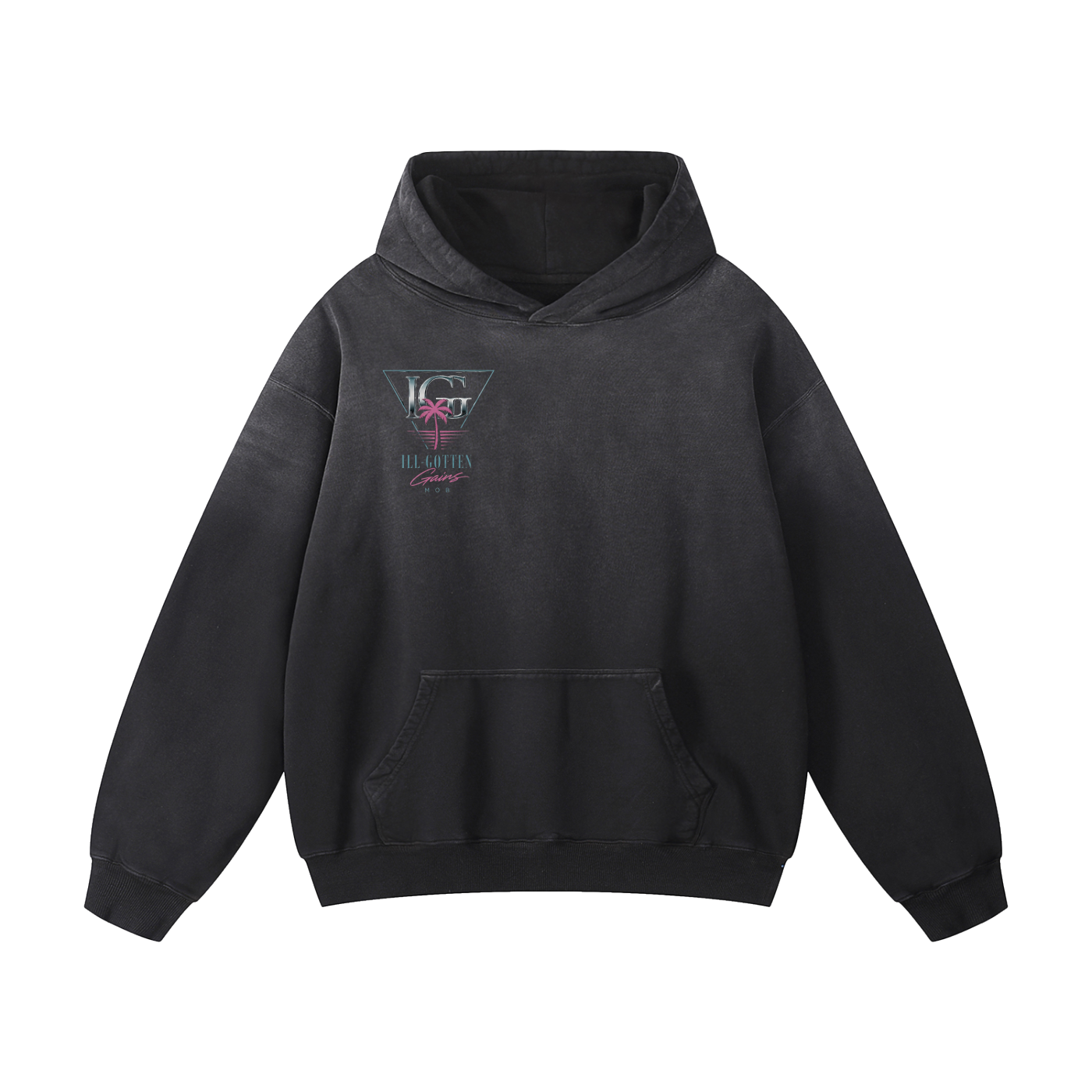 Ill Gotten Gains Mob X NoirVault - Heavyweight Sunfade Oversized Hoodie