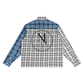Unisex Oversized Plaid Color Block Shirt