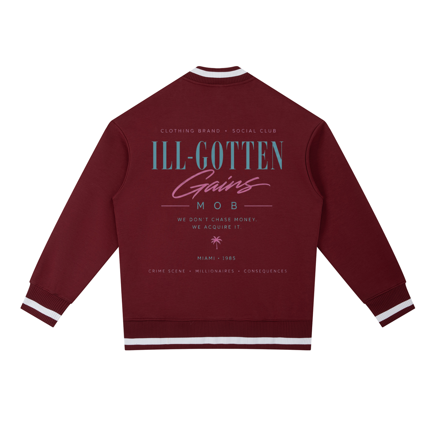 Ill Gotten Gains Mob X NoirVault - Contrast Piping Zip Bomber Jacket