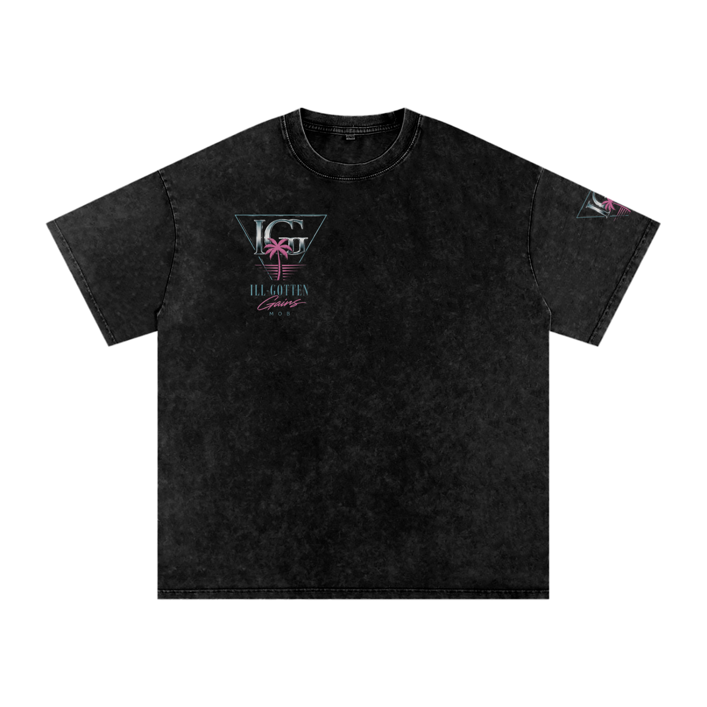 Ill Gotten Gains Mob X NoirVault - Snow Washed Oversized Cotton T-Shirt