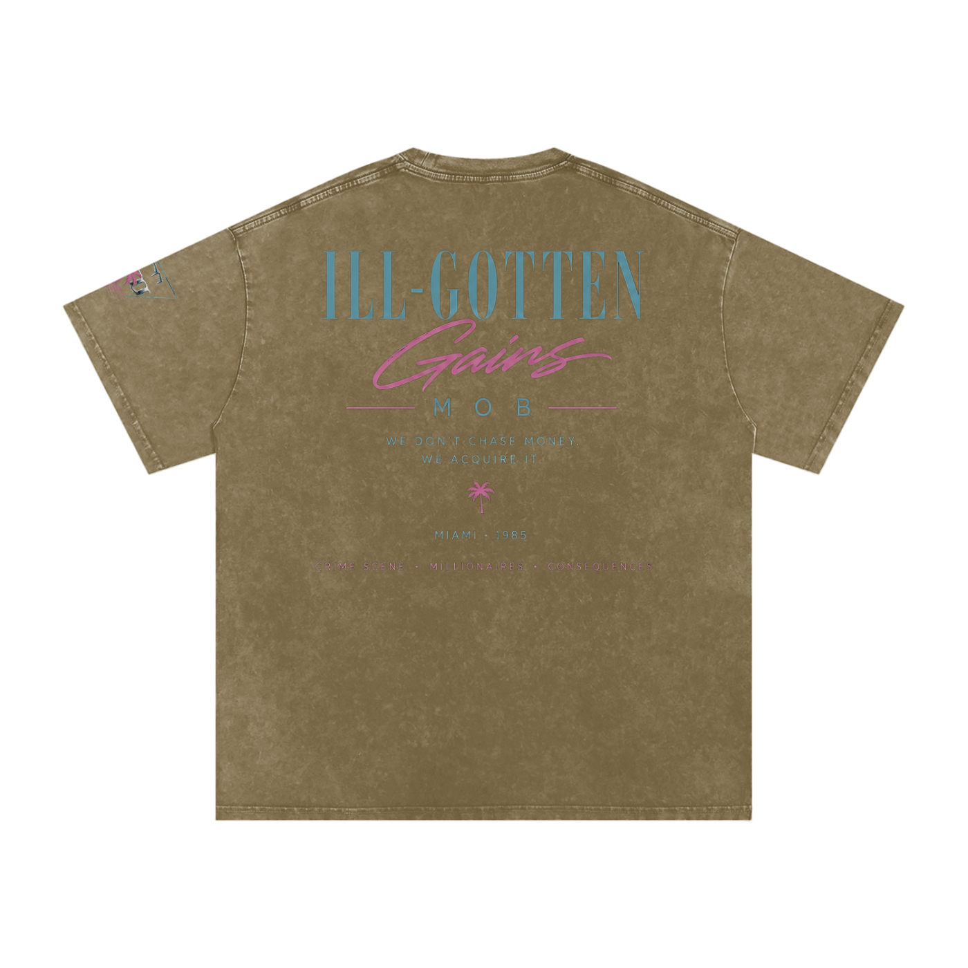 Ill Gotten Gains Mob X NoirVault - Snow Washed Oversized Cotton T-Shirt