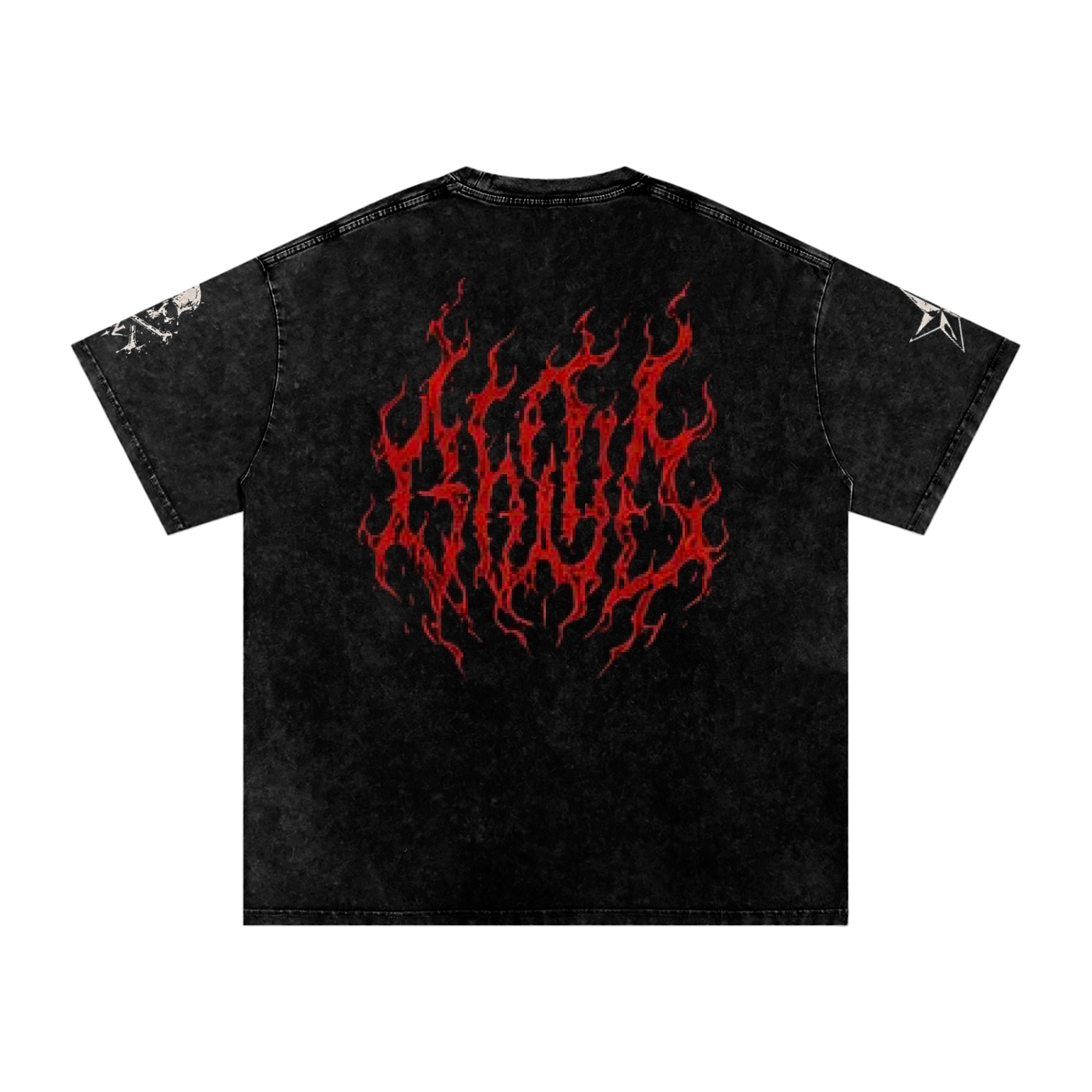 Dark Deeds Snow Washed Oversized Cotton T-Shirt