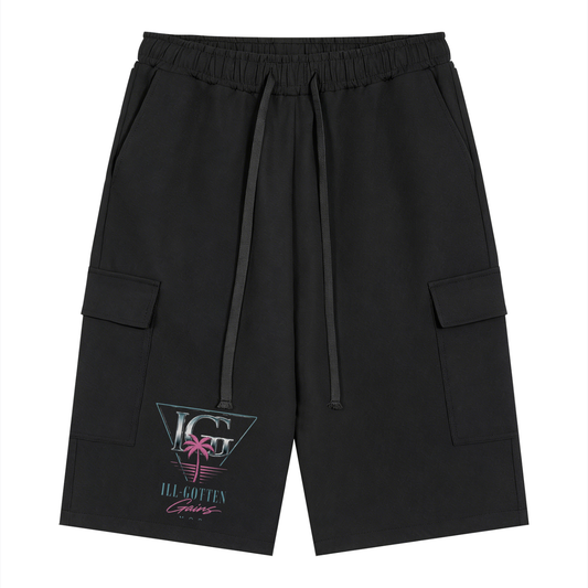 Ill Gotten Gains Mob X NoirVault - Unisex Drawstring Cargo Shorts
