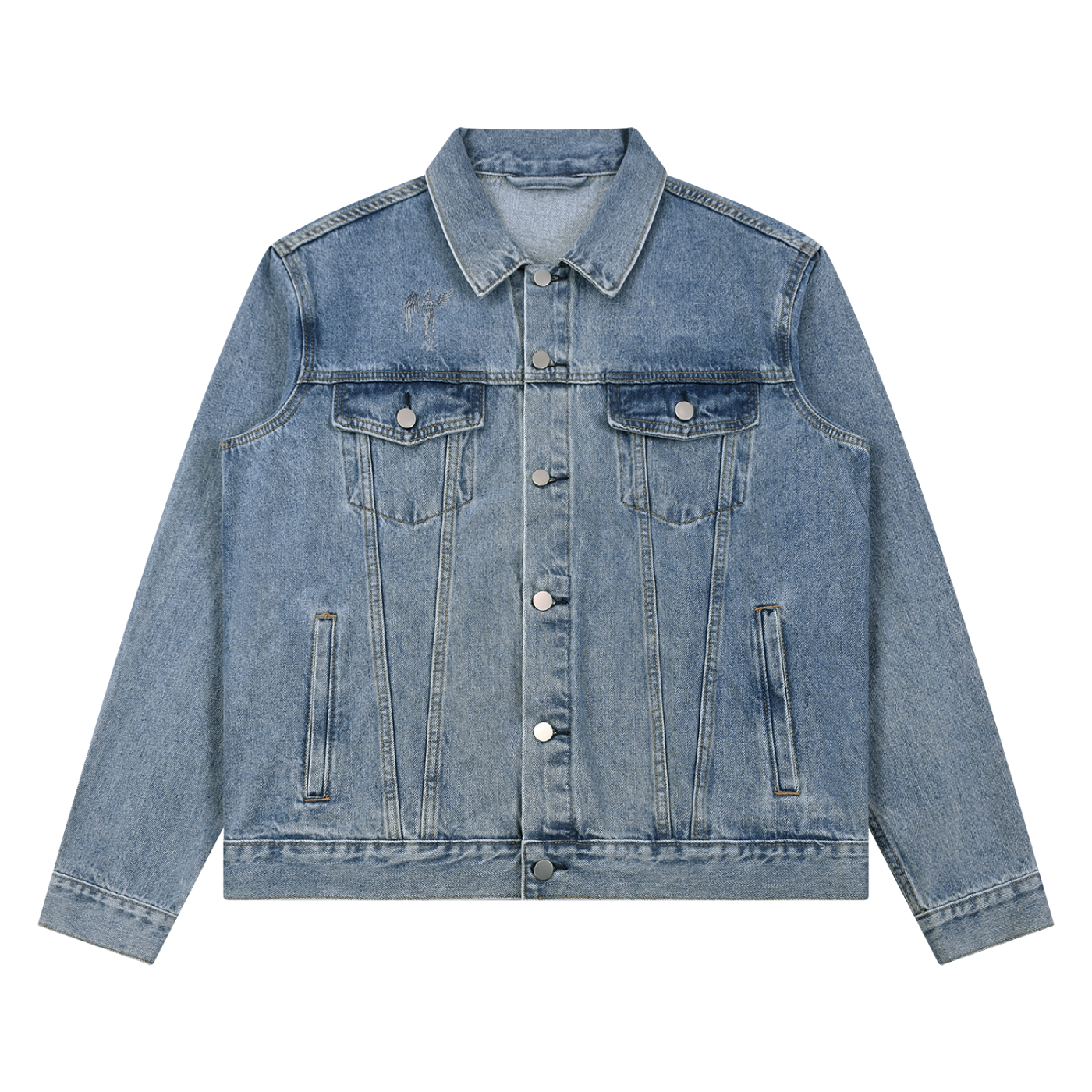 Panther’s Story Unisex Vintage Wash Denim Jacket
