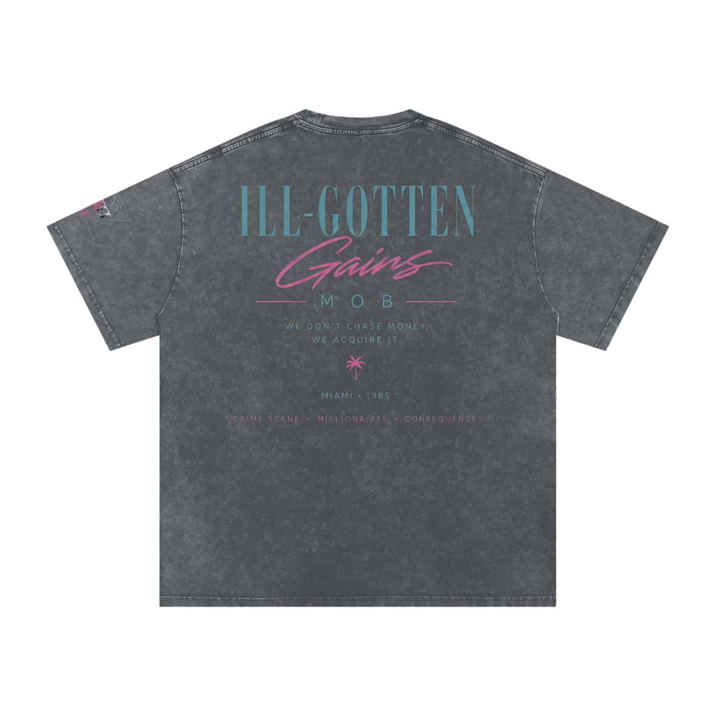 Ill Gotten Gains Mob X NoirVault - Snow Washed Oversized Cotton T-Shirt