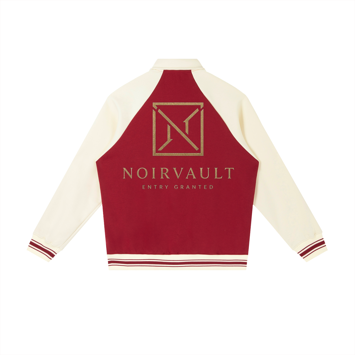 NoirVault - Raglan Sleeve Baseball Jacket