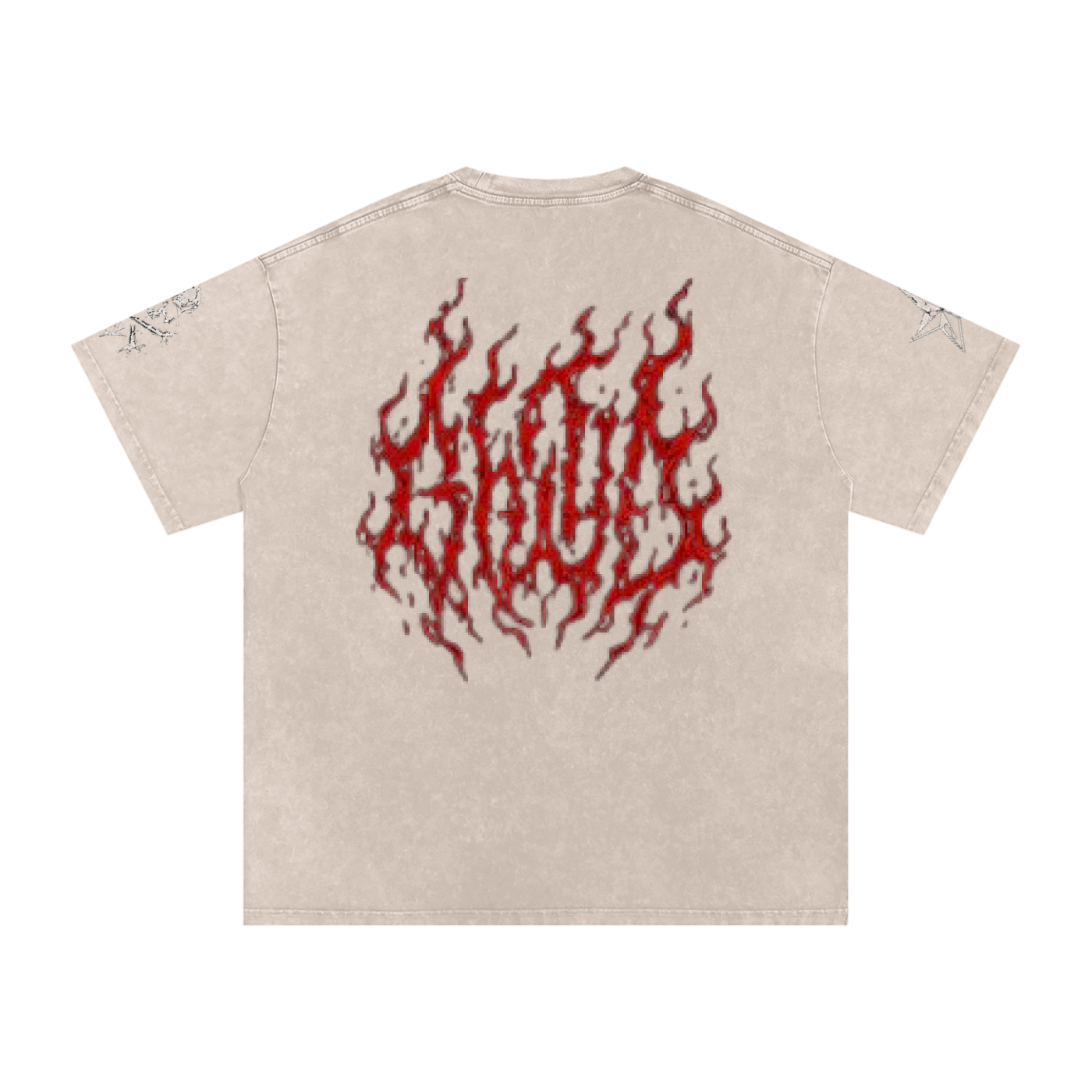 Dark Deeds Snow Washed Oversized Cotton T-Shirt