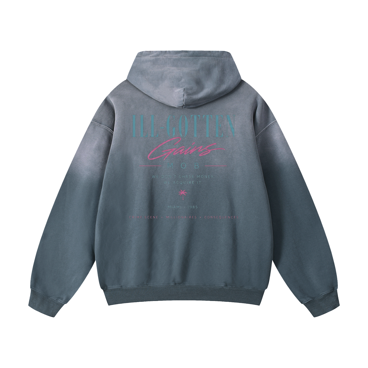 Ill Gotten Gains Mob X NoirVault - Heavyweight Sunfade Oversized Hoodie