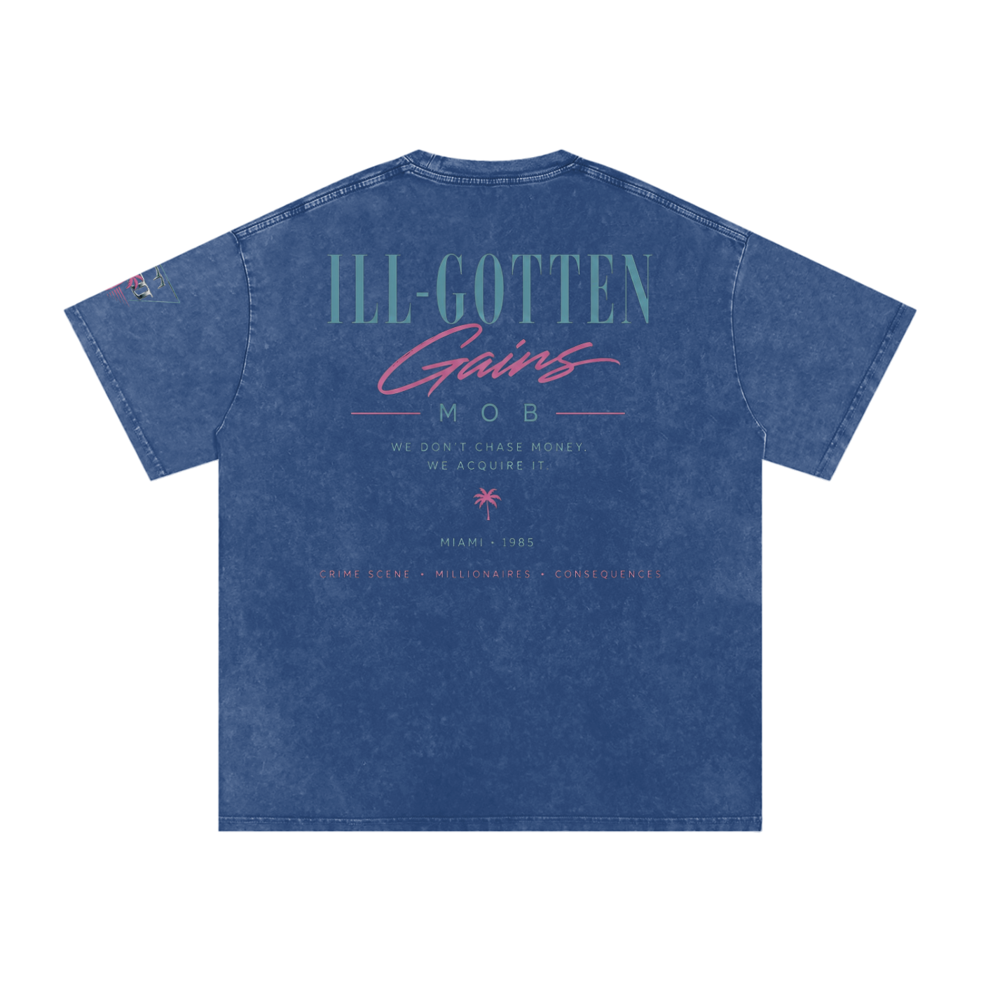 Ill Gotten Gains Mob X NoirVault - Snow Washed Oversized Cotton T-Shirt