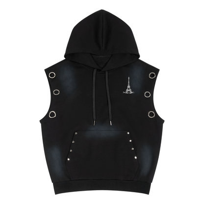 La Maison Du Noir - Unisex Vintage Wash Sun Fade Sleeveless Hoodie