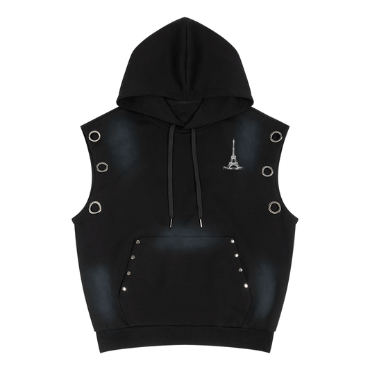 La Maison Du Noir - Unisex Vintage Wash Sun Fade Sleeveless Hoodie