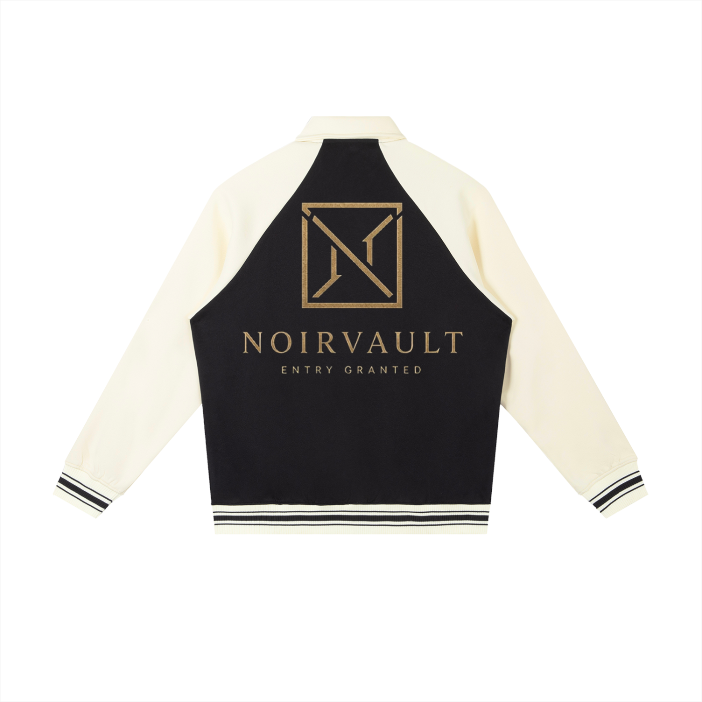 NoirVault - Raglan Sleeve Baseball Jacket