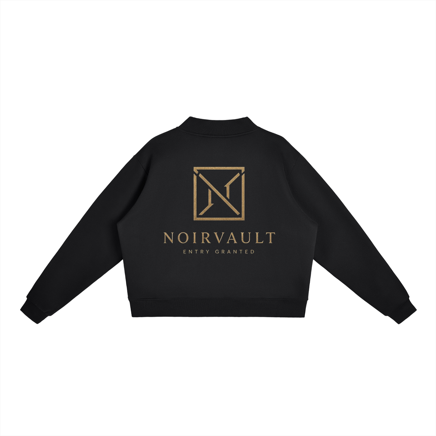 NoirVault - Fleece Mock Neck Crew Sweatshirt