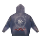 Crimson Killer Vintage Washed Frayed Fleece Hoodie