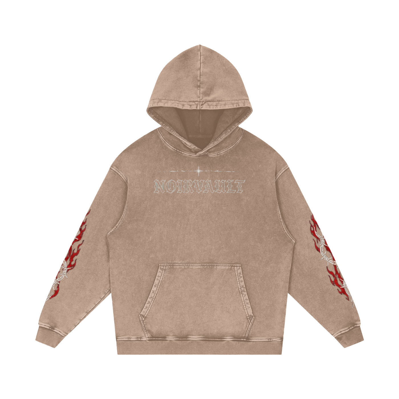 Vanquished Snow Washed Loose Cotton Hoodie