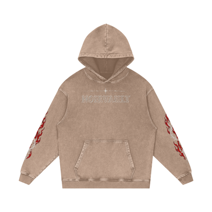 Vanquished Snow Washed Loose Cotton Hoodie