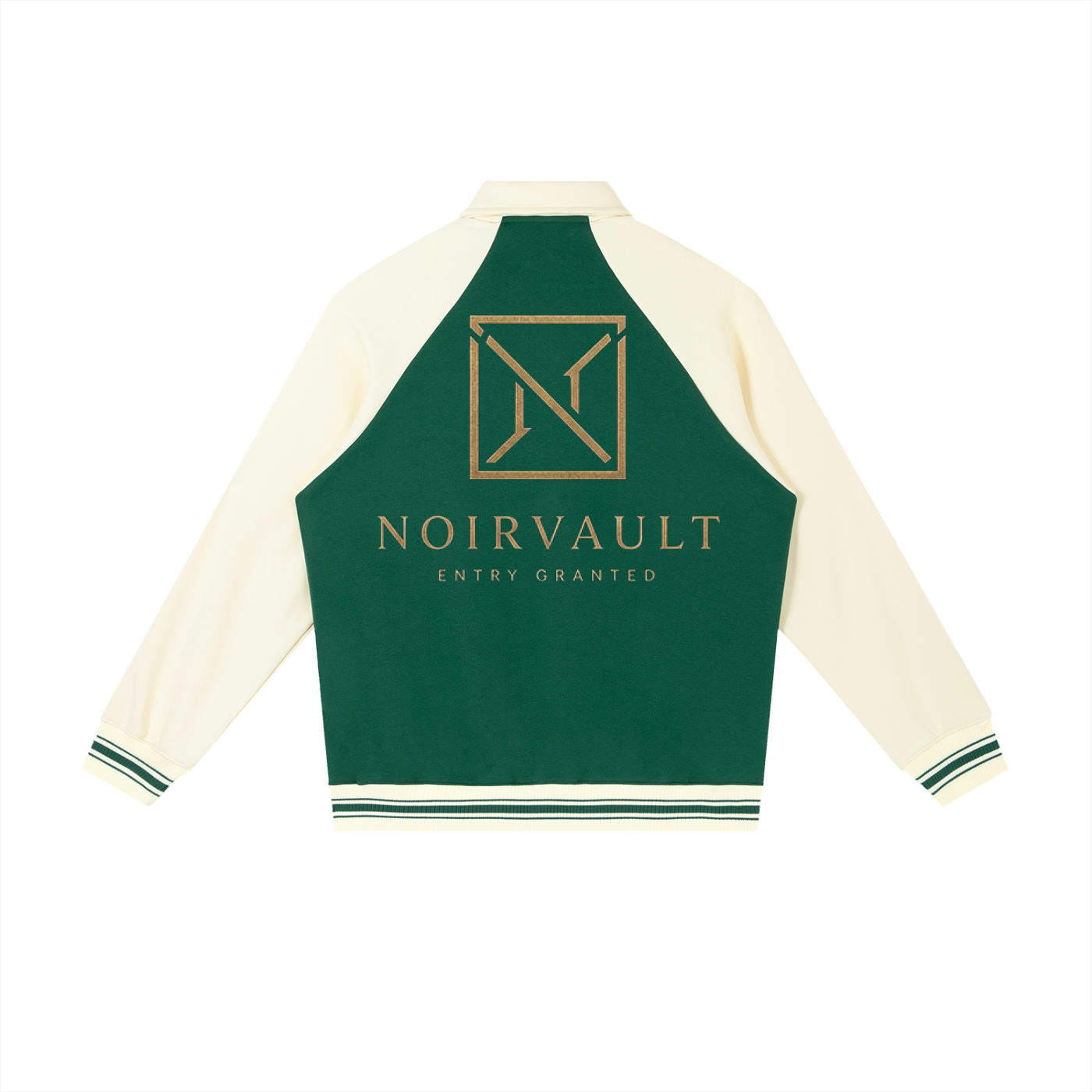 NoirVault - Raglan Sleeve Baseball Jacket