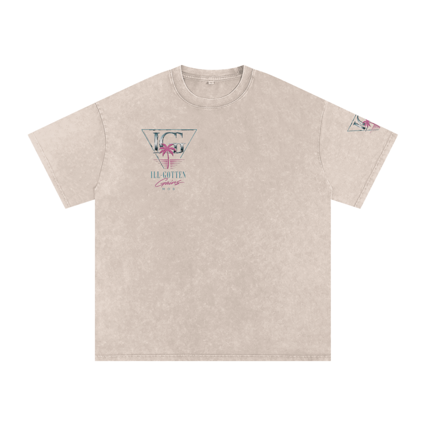 Ill Gotten Gains Mob X NoirVault - Snow Washed Oversized Cotton T-Shirt