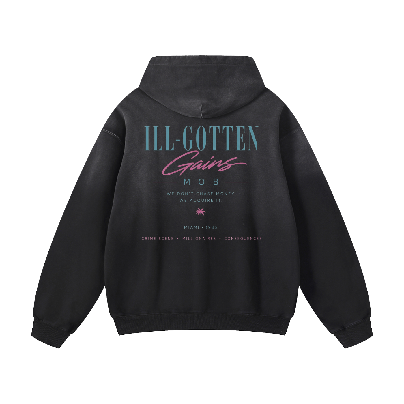 Ill Gotten Gains Mob X NoirVault - Heavyweight Sunfade Oversized Hoodie