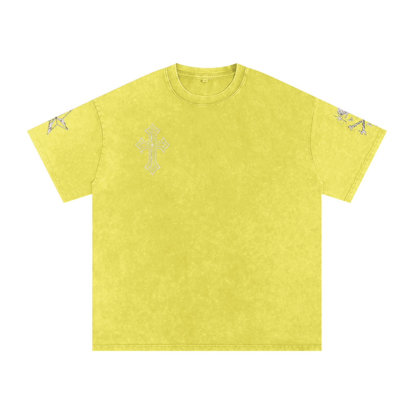 Dark Deeds Snow Washed Oversized Cotton T-Shirt