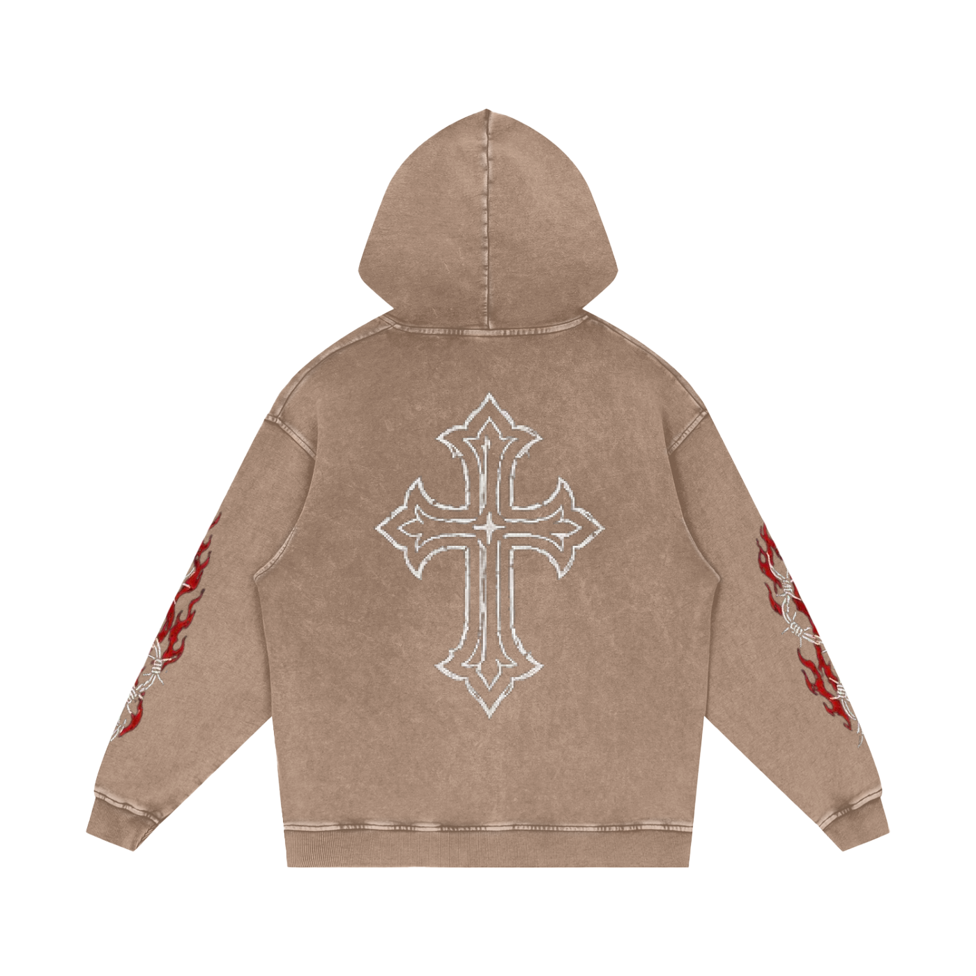 Vanquished Snow Washed Loose Cotton Hoodie