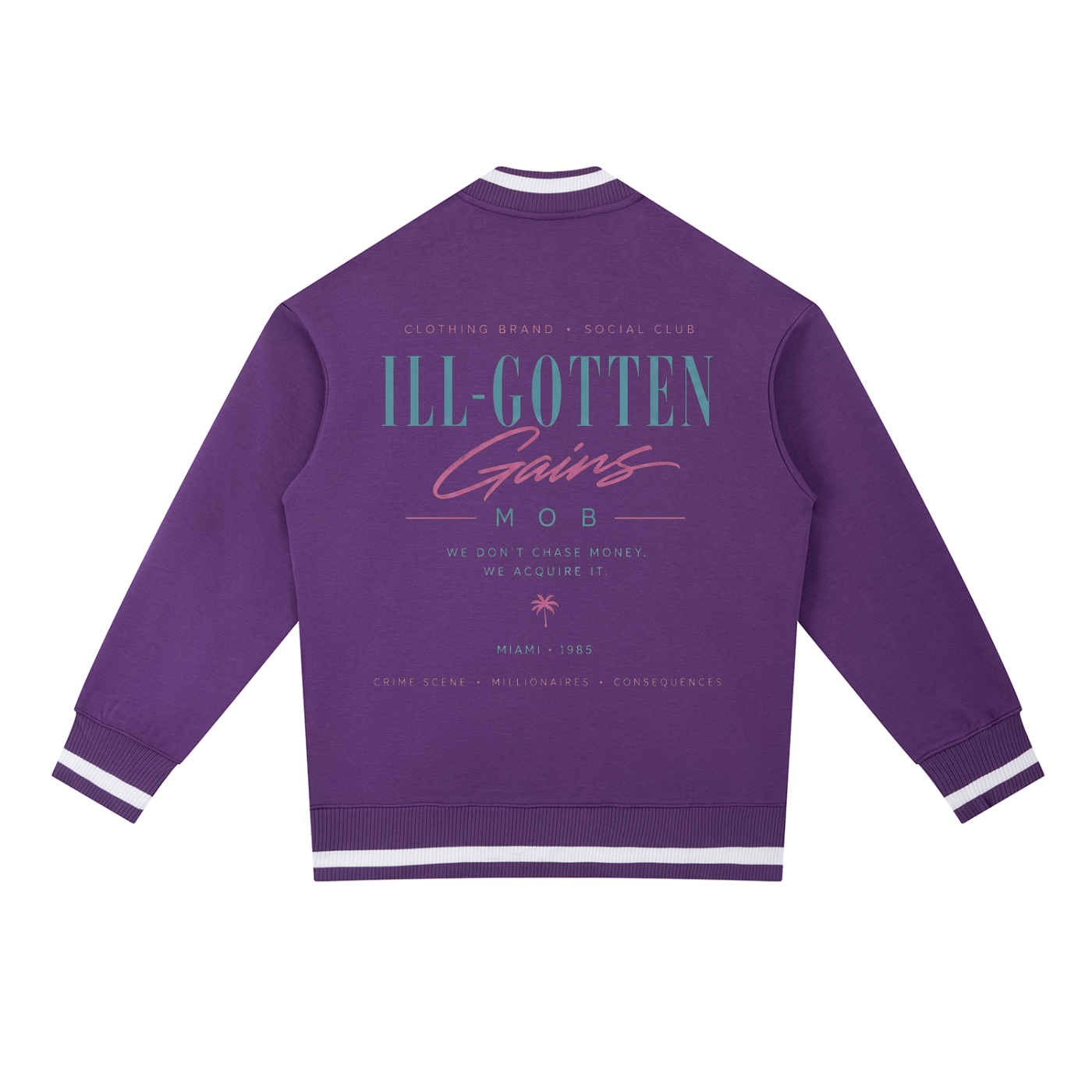 Ill Gotten Gains Mob X NoirVault - Contrast Piping Zip Bomber Jacket