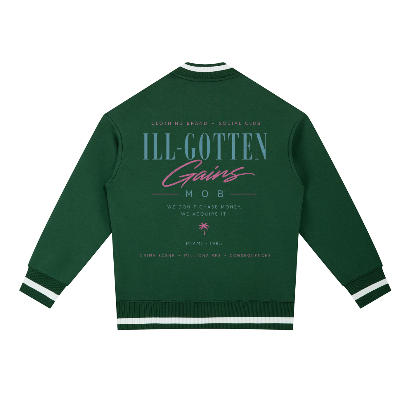 Ill Gotten Gains Mob X NoirVault - Contrast Piping Zip Bomber Jacket
