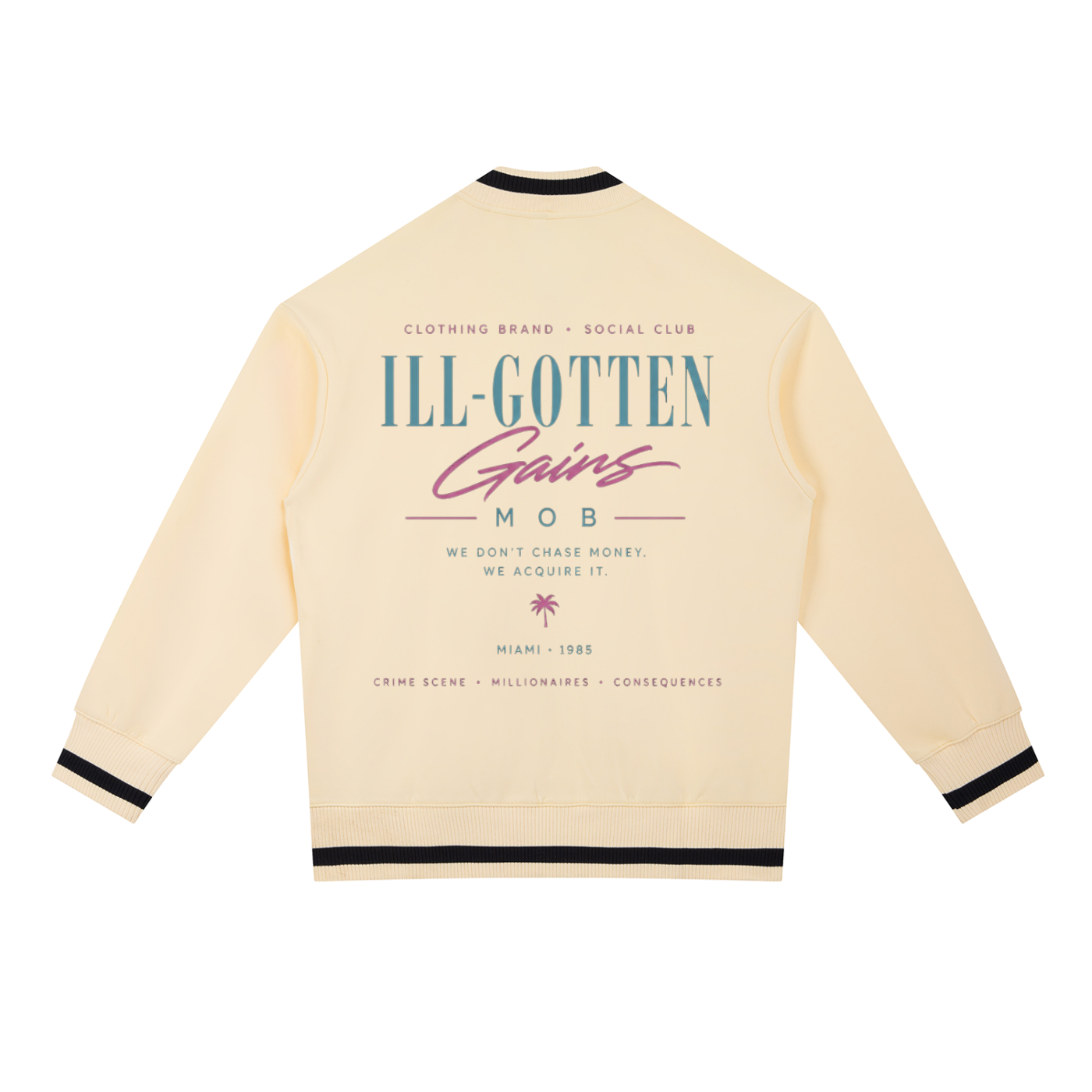 Ill Gotten Gains Mob X NoirVault - Contrast Piping Zip Bomber Jacket