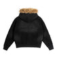 La Maison du Noir XVII - Sun Fade Boxy Detachable Fur Hoodie