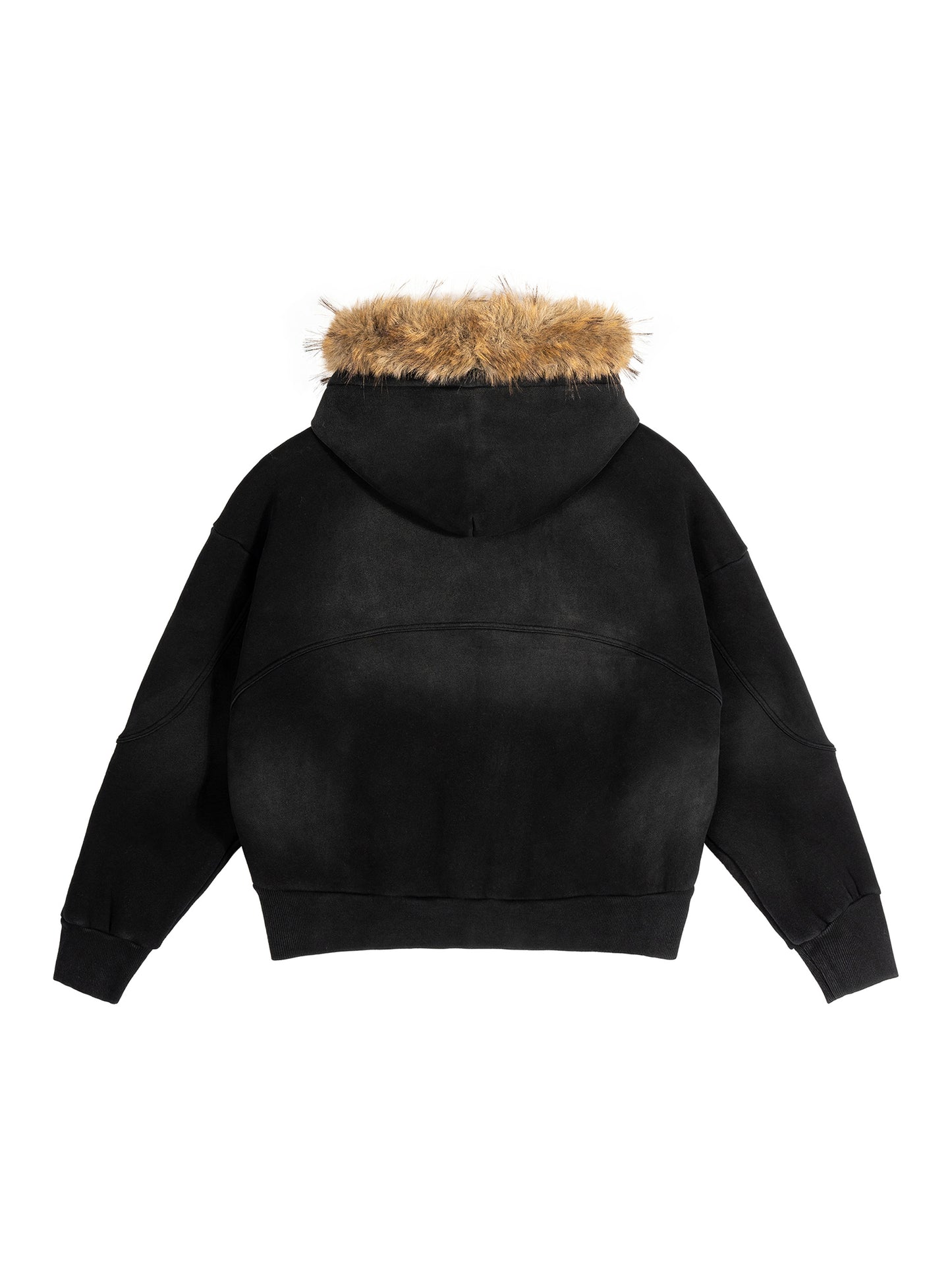 La Maison du Noir XVII - Sun Fade Boxy Detachable Fur Hoodie