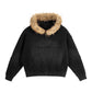 La Maison du Noir XVII - Sun Fade Boxy Detachable Fur Hoodie